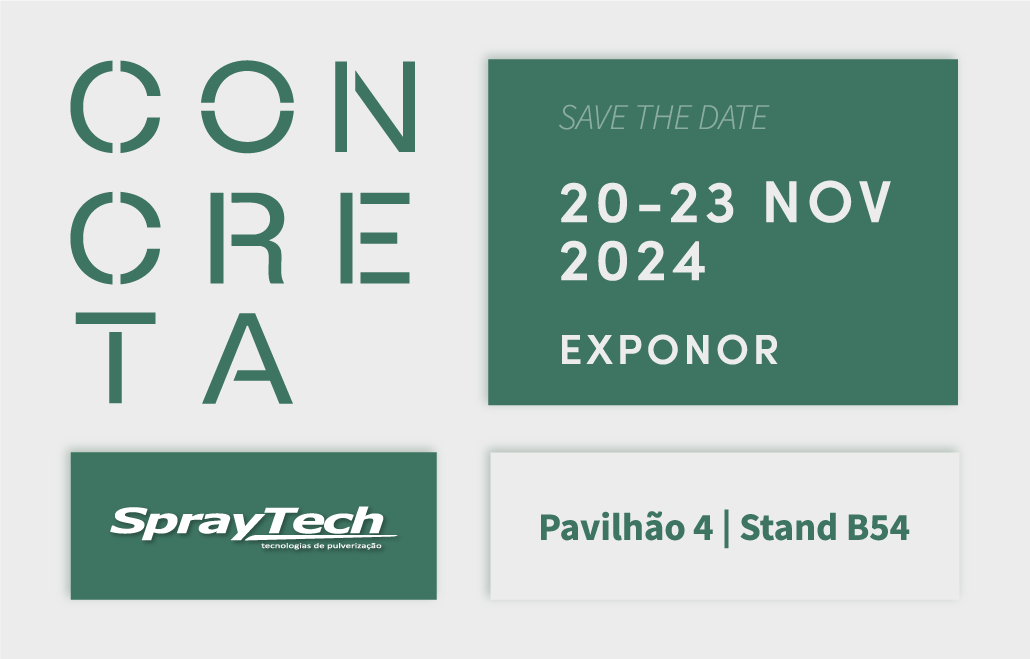 SPRAYTECH marca presença na CONCRETA de 20 a 23 de novembro de 2024